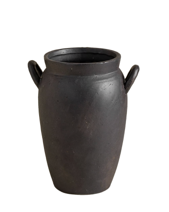 Vase en céramique noir de 24x20cm