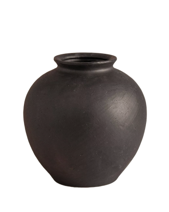 Vase en céramique noir de 23cm
