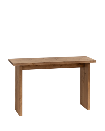 Console en bois massif ton chêne foncé de 120x80cm