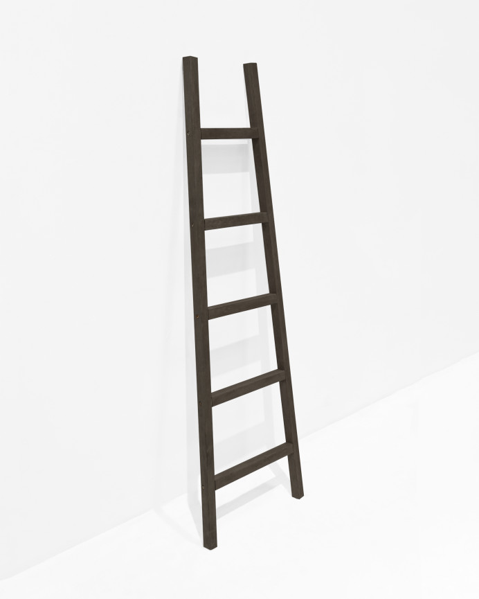 Échelle en bois massif ton noir 150x50cm