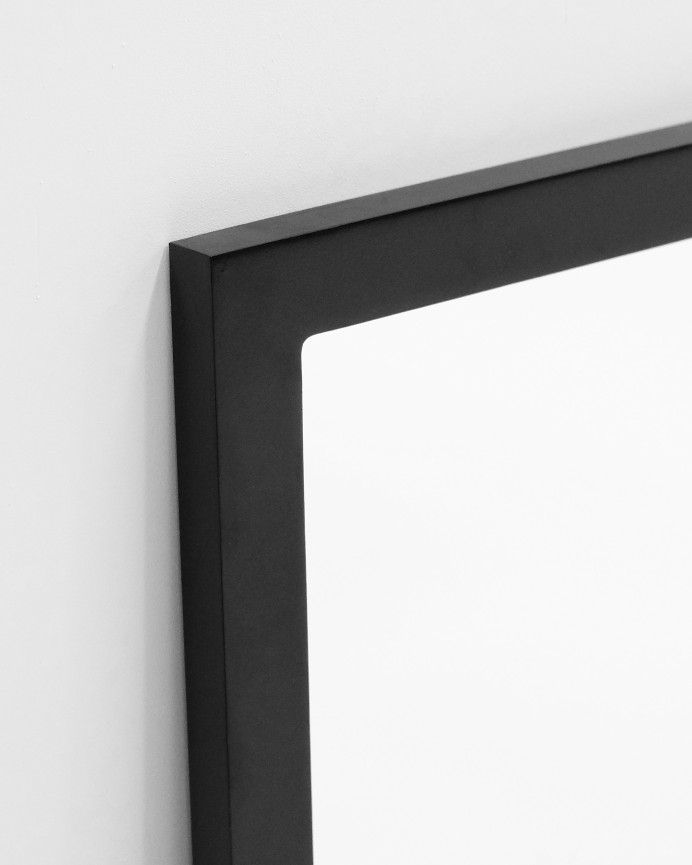 Miroir en bois noir 90x60cm
