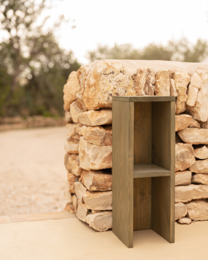 Table de chevet ou table d'appoint en bois massif en vert 60x20cm