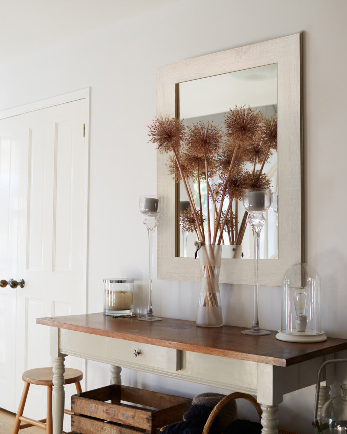 Miroir effet bois beige en différentes tailles