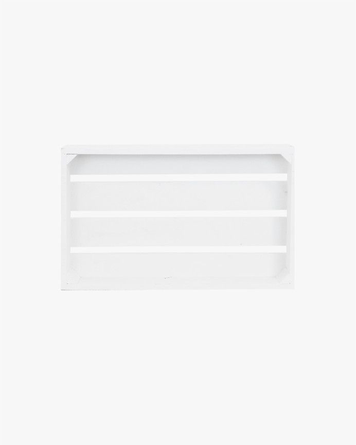 Petite boîte en bois massif blanc