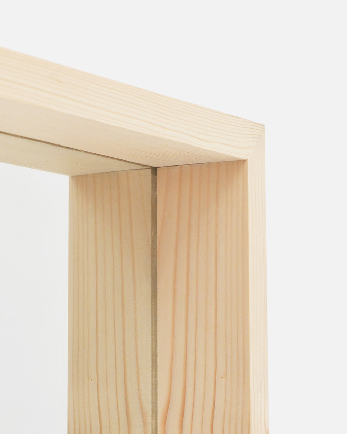 Miroir effet bois massif ton naturel en différentes tailles