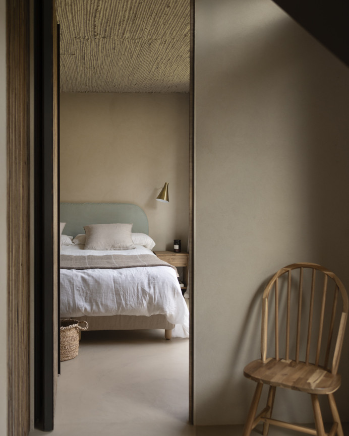 Tête de lit déhoussable en velours côtelé vert bleuté en différentes tailles