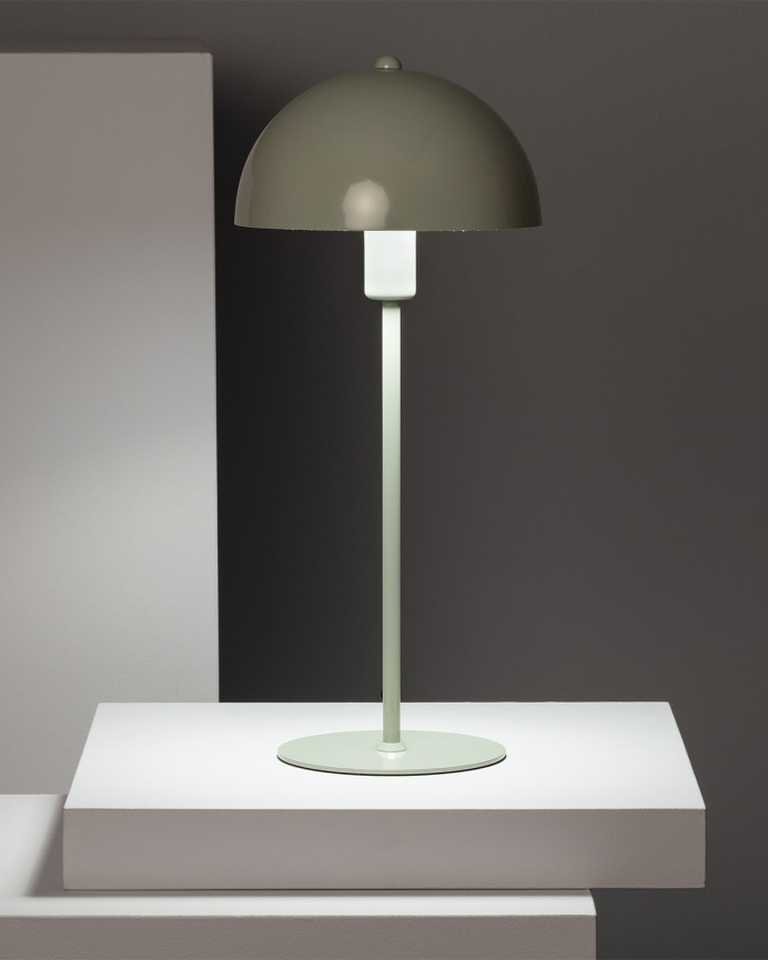 Lampe de table en aluminium vert
