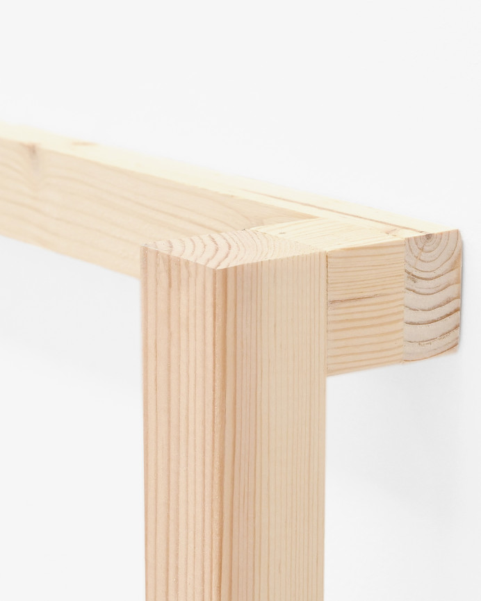 Porte-serviettes en bois massif ton naturel 100x50cm