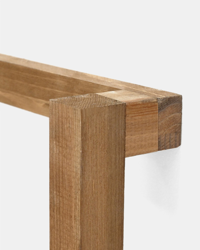 Porte-serviettes en bois massif ton chêne foncé 100x50cm