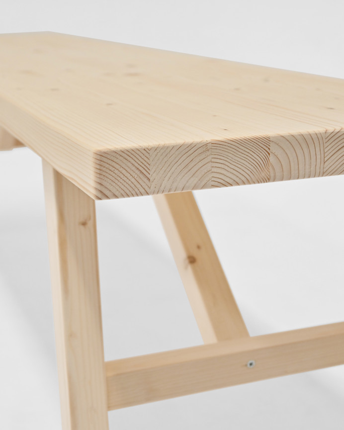 Banc en bois massif ton naturel en différentes tailles