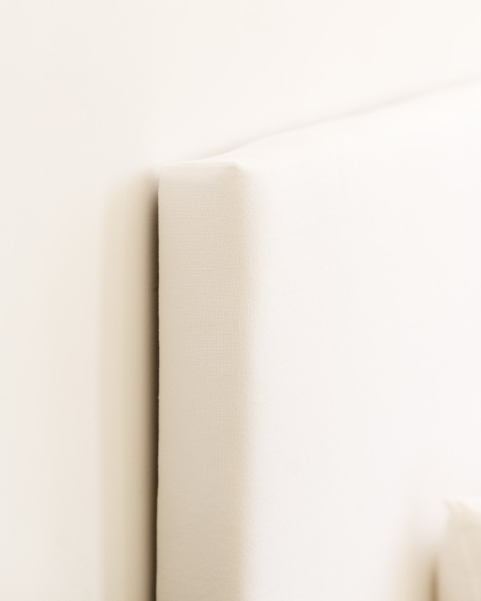 Tête de lit rembourrée en coton blanc en différentes tailles