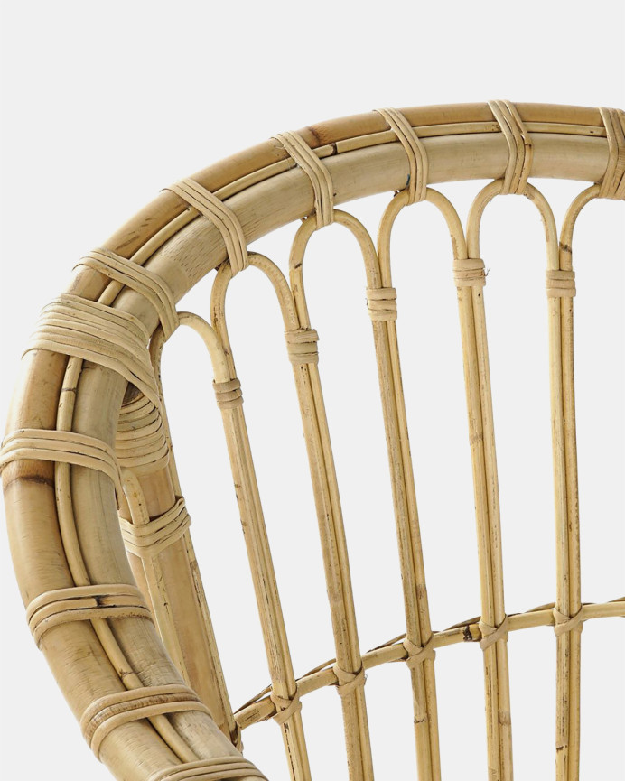 Fauteuil en osier et fibres naturelles 83x62cm 
