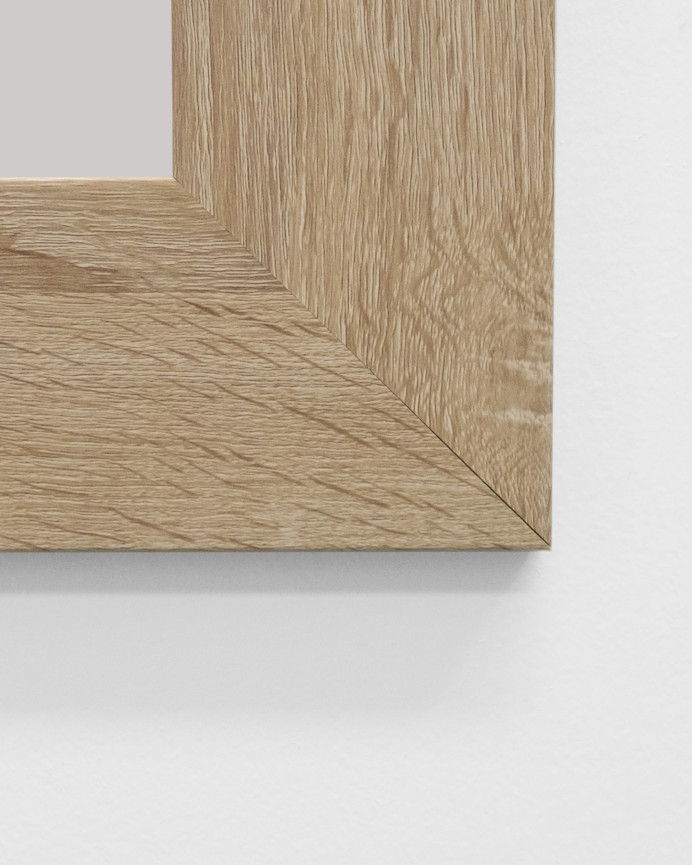 Miroir effet bois de chêne foncé en différentes tailles