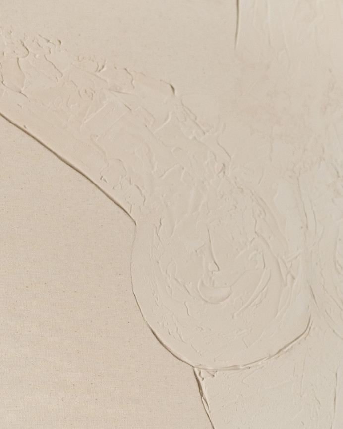 Tableau beige décoratif sur toile de coton avec cadre en bois peint à la main à la peinture à l'huile en différentes tailles