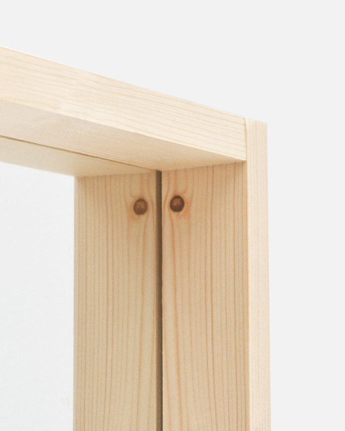 Miroir effet bois massif ton naturel en différentes tailles