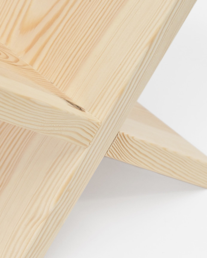 Porte-revues en bois massif ton naturel 30x40cm
