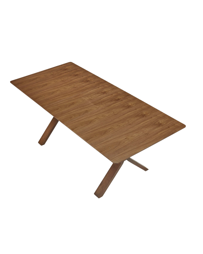 Table de salle à manger à rallonge en bois naturel en différentes tailles