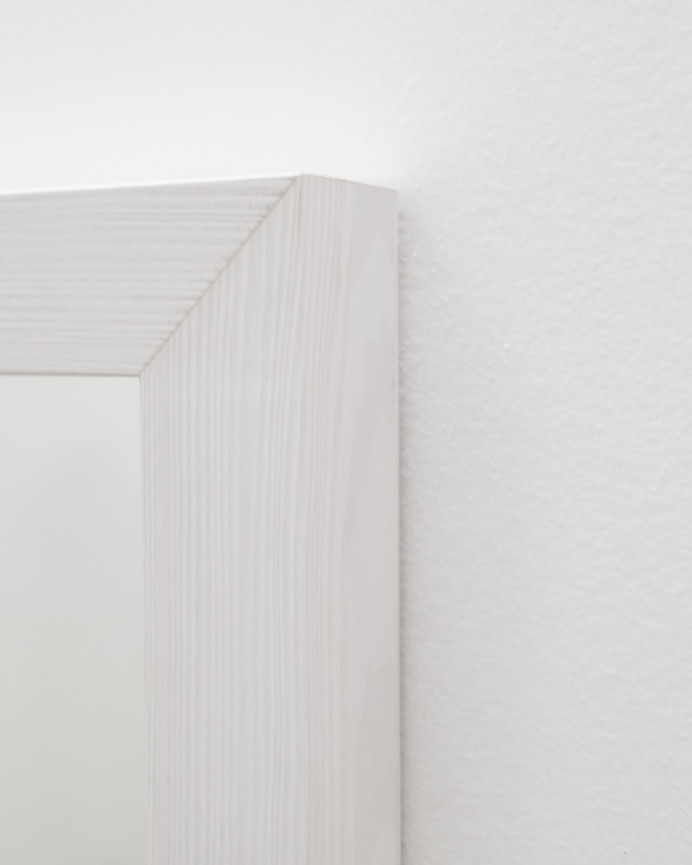 Miroir en bois blanc en différentes tailles