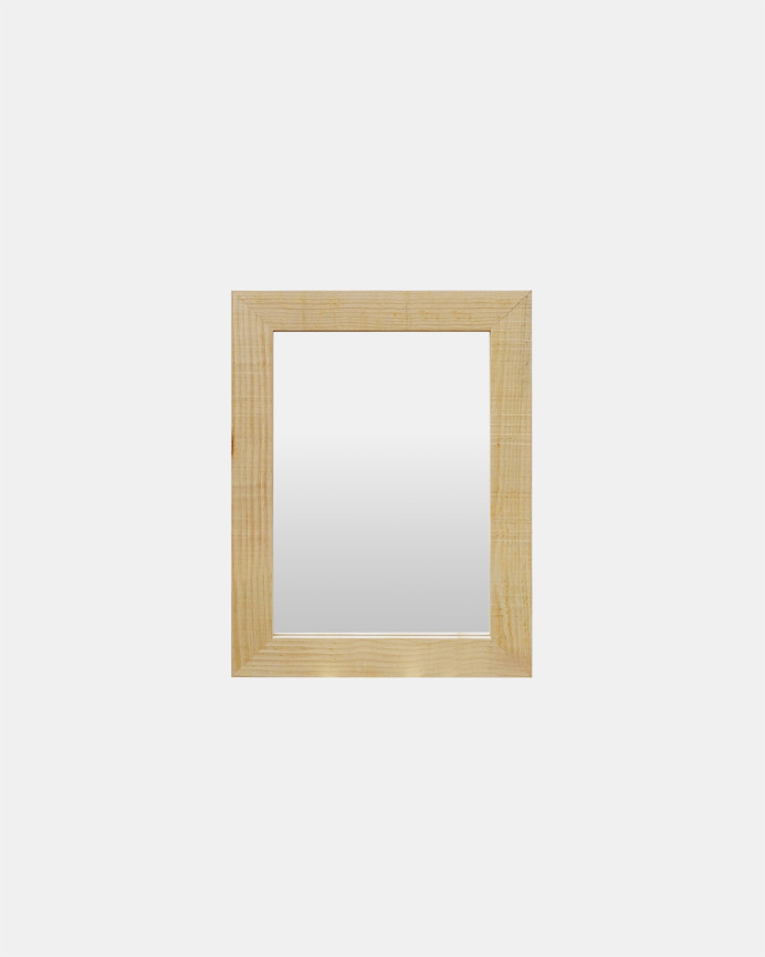 Miroir en bois massif ton naturel en différentes tailles