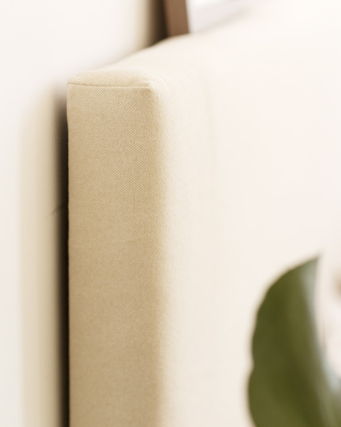 Tête de lit rembourrée en coton beige en différentes tailles