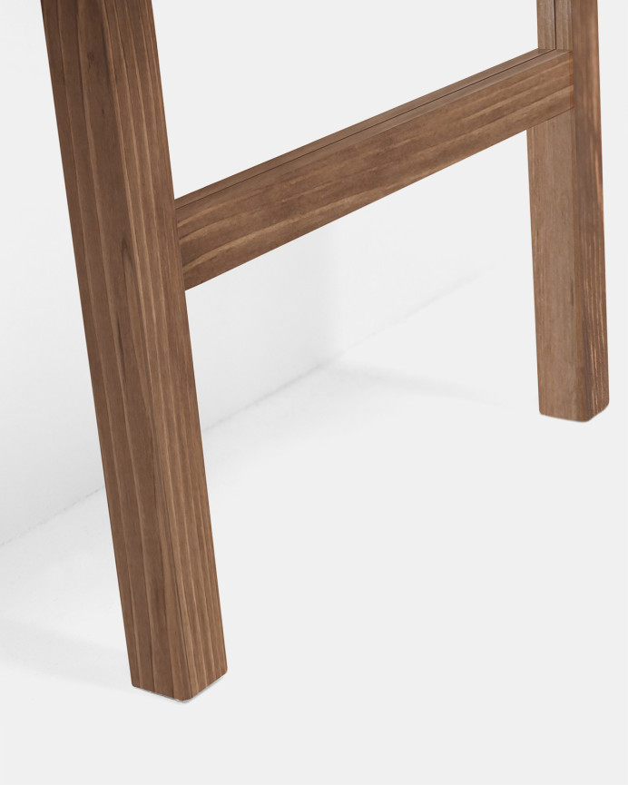 Miroir effet bois massif chêne foncé 45x180cm
