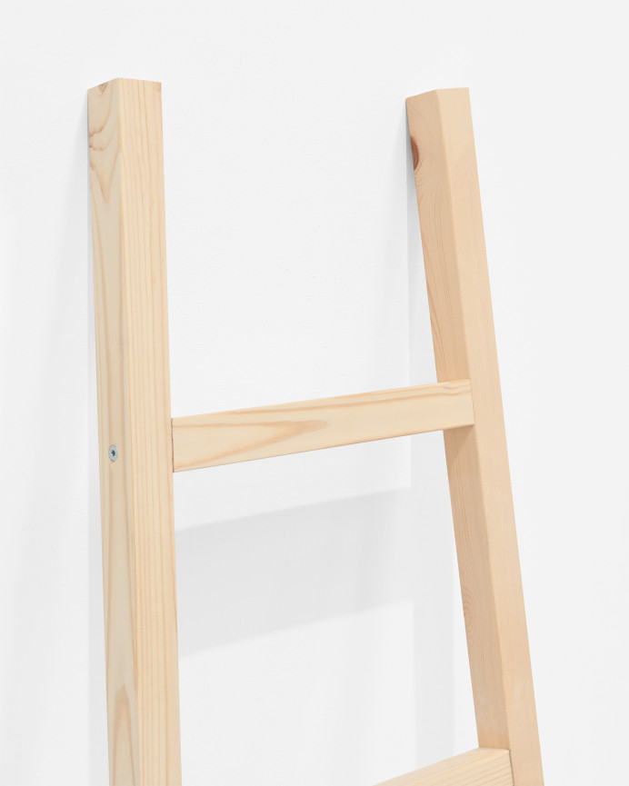 Échelle en bois massif ton naturel 150x50cm
