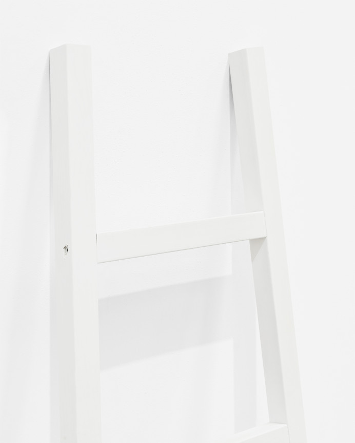 Échelle en bois massif blanc 150x50cm