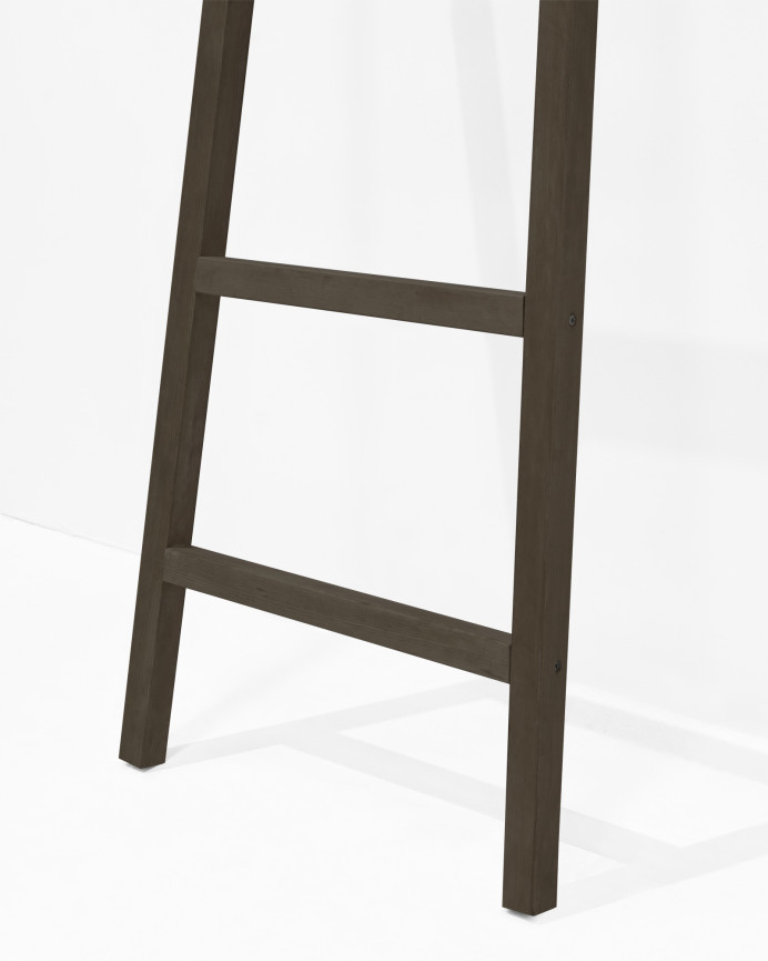 Échelle en bois massif ton noir 150x50cm
