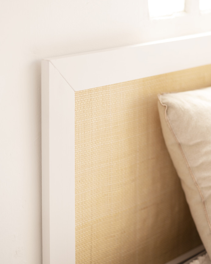 Tête de lit en bois massif blanc en différentes tailles