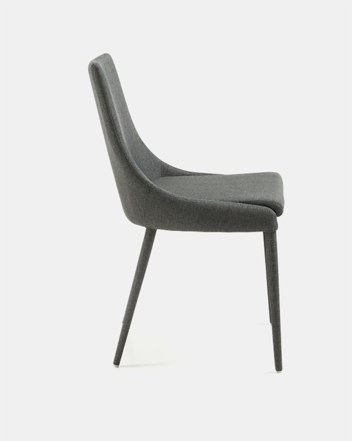 Chaises capitonnées gris foncé 87x51cm