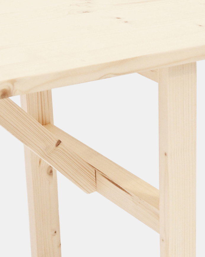 Banc en bois massif ton naturel 120x45cm
