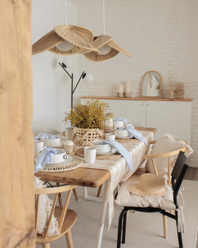 Plafonnier en fibres naturels