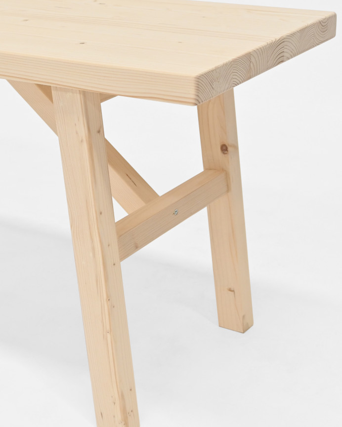 Banc en bois massif ton naturel en différentes tailles