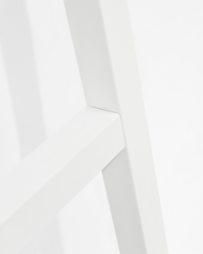 Échelle en bois massif blanc 150x50cm