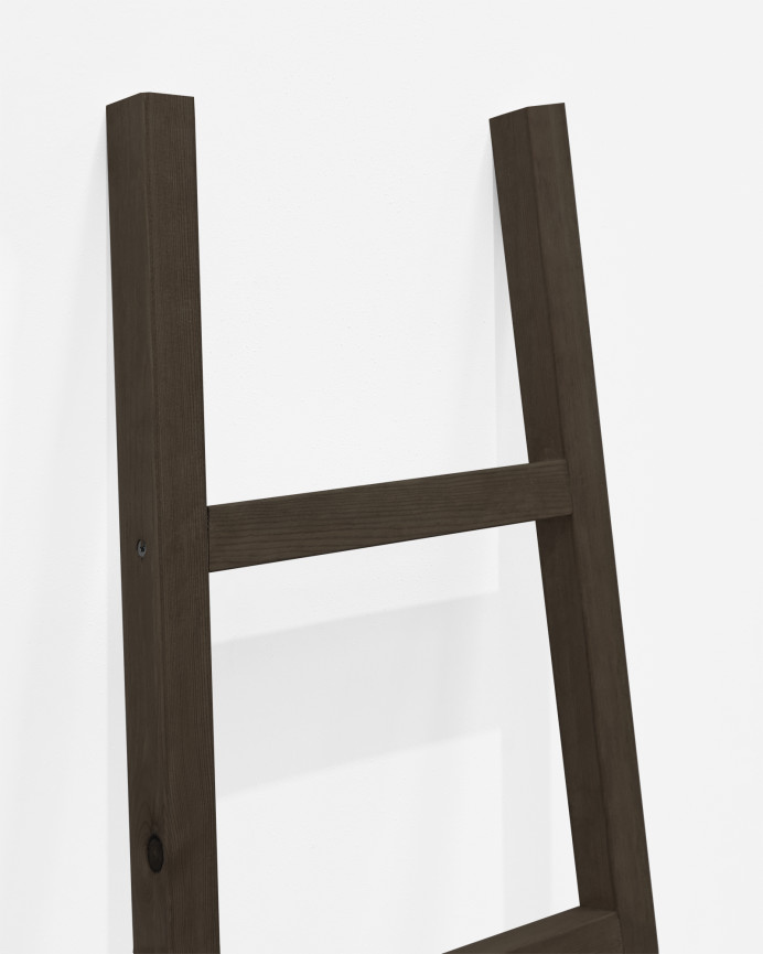 Échelle en bois massif ton noir 150x50cm