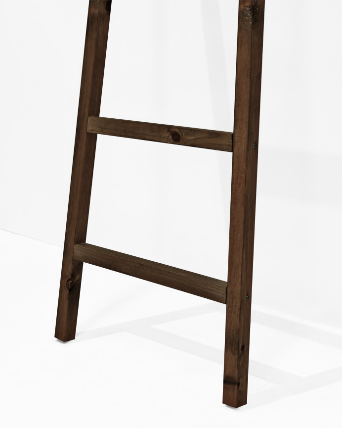 Échelle en bois massif ton noyer 150x50cm