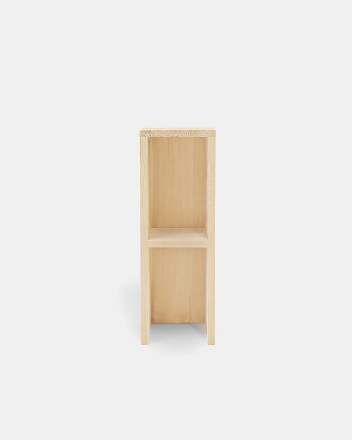 Table de chevet ou table d'appoint en bois massif ton naturel 60x20cm