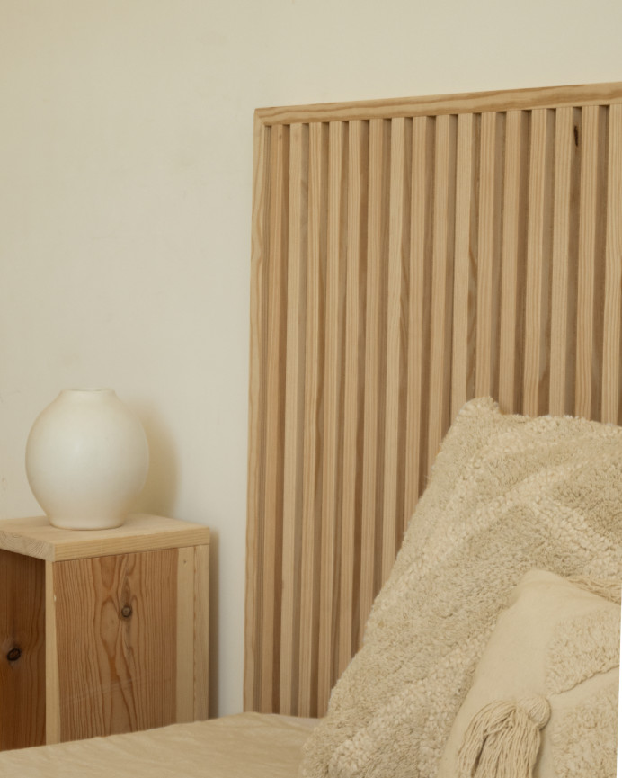 Tête de lit en bois massif en teinte naturelle de 160cm