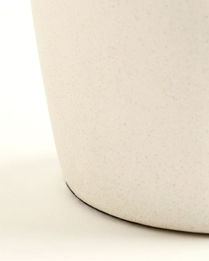 Lampe de table en céramique et abat-jour en tissu de coton et polyester de 47x27cm