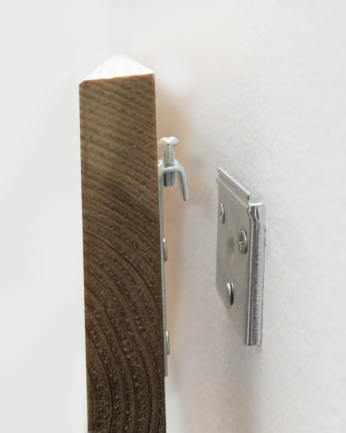 Tête de lit en bois massif imprimée d'un motif floral une ligne en ton chêne foncé en différentes tailles