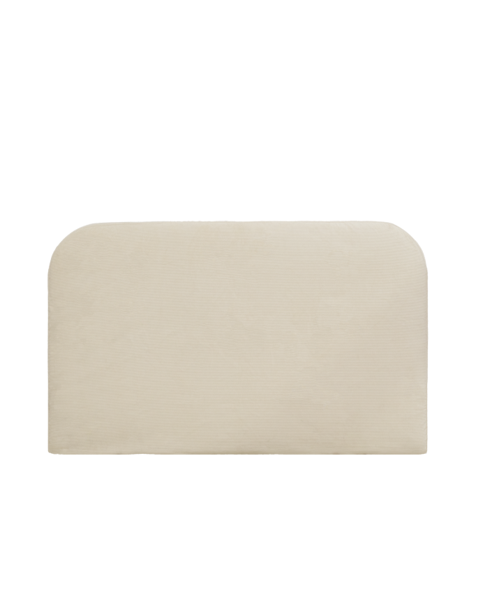 Housse pour tête de lit en velours côtelé beige en différentes tailles