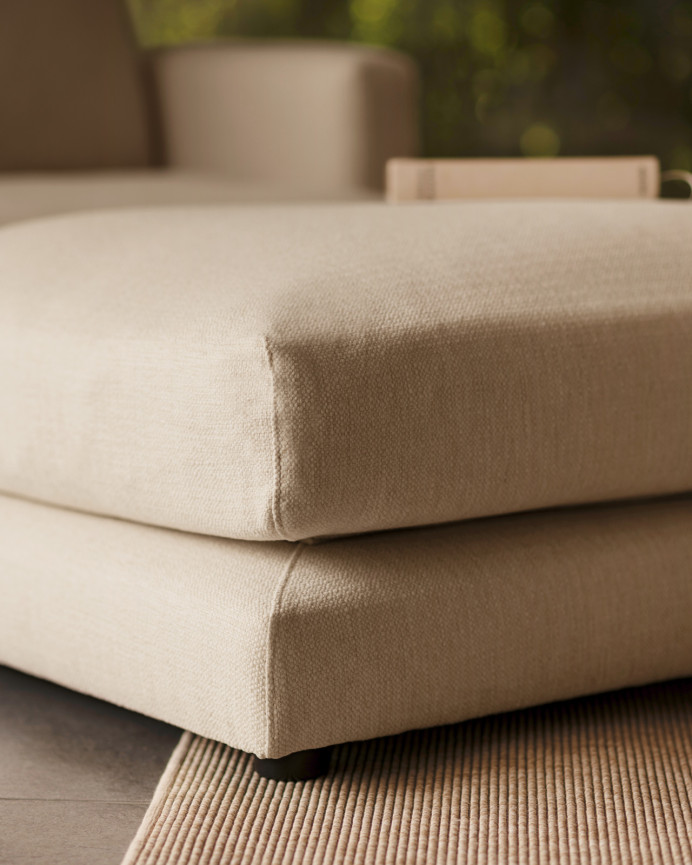 Pouf gris clair de 97x78cm