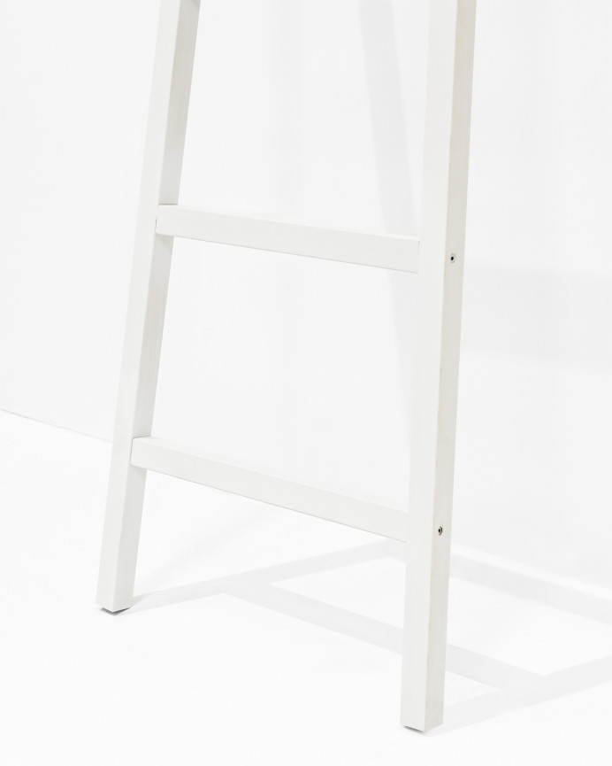 Échelle en bois massif blanc 150x50cm