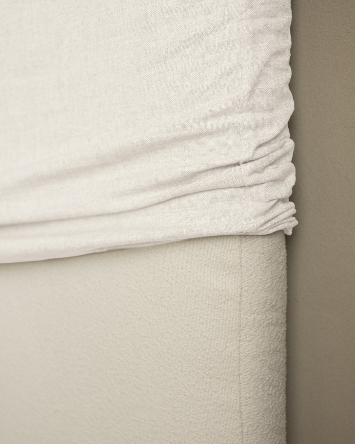 Tête de lit déhoussable en lin blanc en différentes tailles 