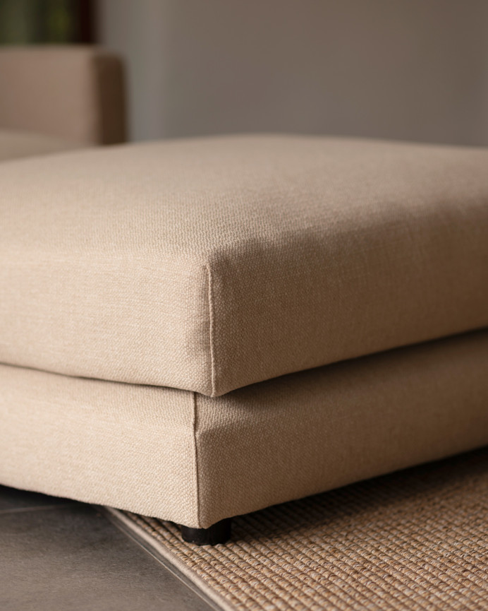 Pouf beige de 97x78cm
