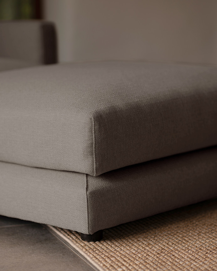 Pouf gris foncé de 97x78cm