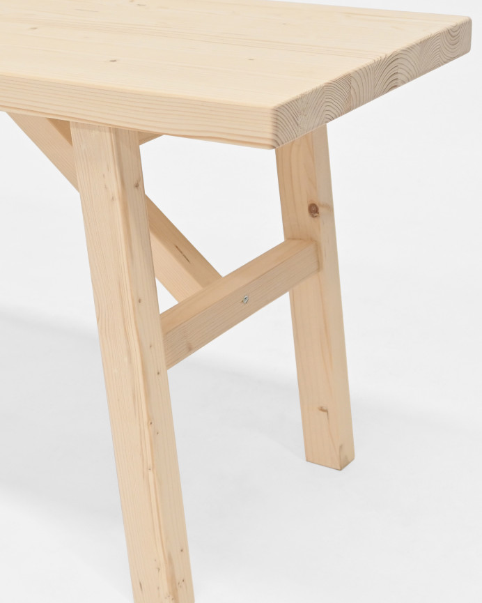 Table basse en bois massif finition naturelle 