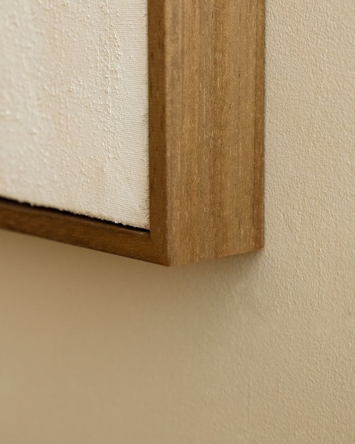 Tableau beige décoratif sur toile de coton avec cadre en bois peint à la main à la peinture à l'huile en différentes tailles