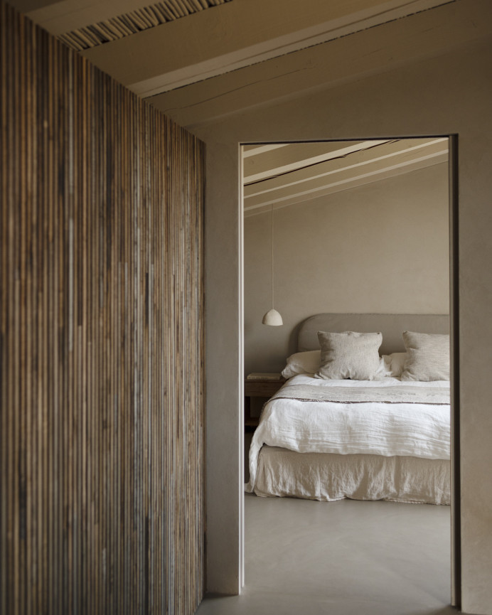 Tête de lit déhoussable en velours côtelé brun taupe en différentes tailles