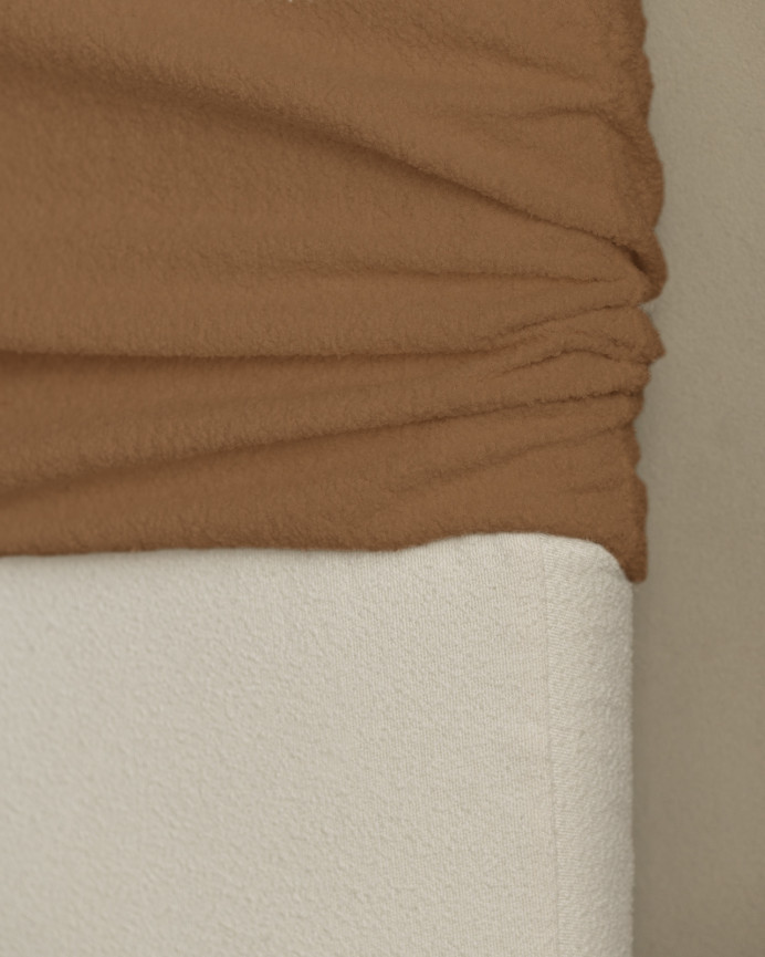 Tête de lit déhoussable en bouclé cuivre en différentes tailles